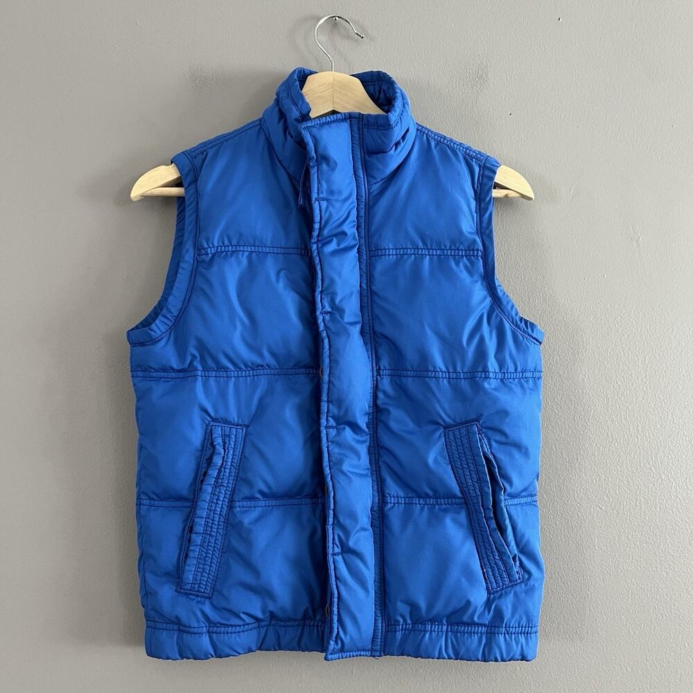Abercrombie Kids Youth M Blue Down Feather Filled Puffer Kempshall Jacket Vest